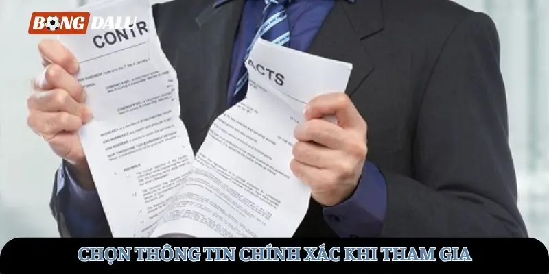 Chọn thông tin chính xác